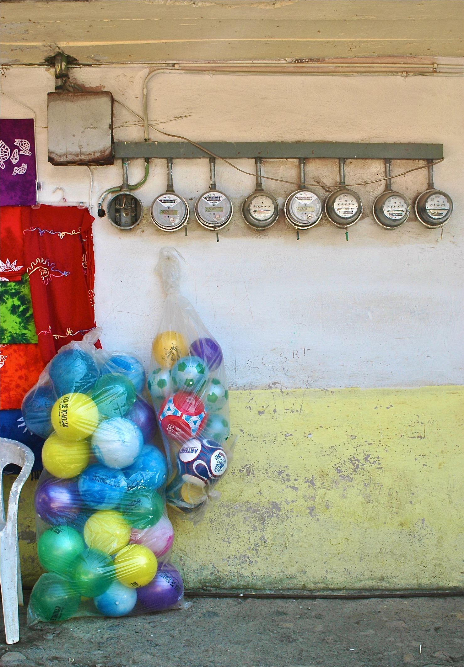 electric meters & balls.