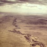 mud snake, new mexico landscape, aerial view